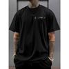 Europäische Größen Mysteriöser Sommerstil! Herren Casual T-Shirt mit Krähenmuster und 'F-CAW-F' Textdruck! Leicht dehnbar, Normale Passform