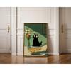 Tiger Pizza & Duck Wine Party Art Canvas Printing Cute Quirky Animal Wall Art Posters for Modern Restaurant Kitchen Home Decor