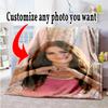 Customize Photos Customize Your Photo Blanket Cozy Personalized Blanket Soft Warm Cozy for Bedding Seaside Sofa Picnics Four Seasons Universal