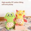 Yousheng Plush Animal Dog Chew Toy Boredom Stress Relief Squeaky Frog Cat Rabbit Plushie Bite Resistant Dog Teething Cleaning Interactive Animal