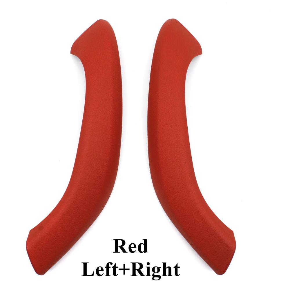 

Автомобильные аксессуары из углеродного волокна, левая и правая внутренняя дверная ручка, замена внешней крышки панели для BMW X1 X2 F48 F49 F39 Red 2pcs set