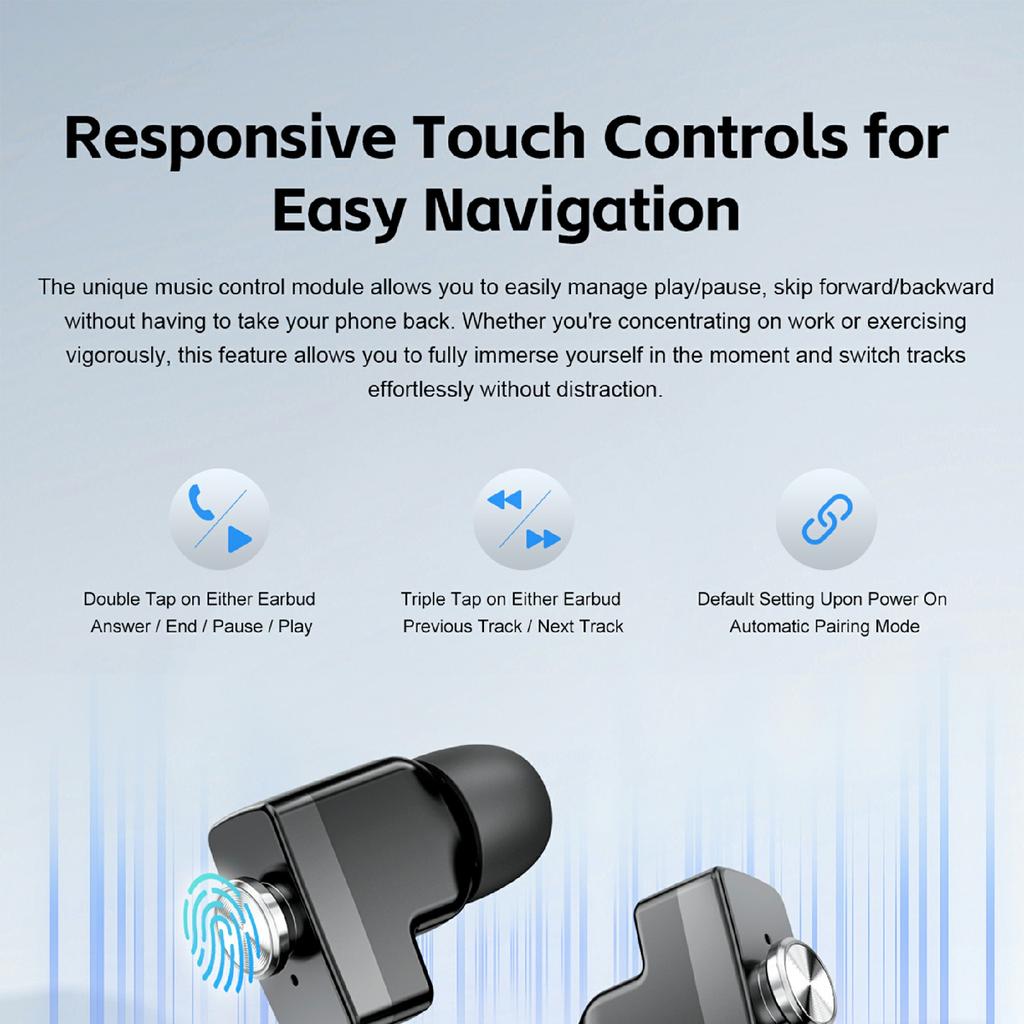 GT95 Smart Watch Earphone Bluetooth-compatible Call 1.53 inch Screen Fitness Tracker Heart Rate Monitor