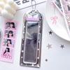 Y2K PVC Photo Card Holder Silver with Keychain Four-grid Life Photo Protector Card Sleeve Kpop Idol Strip Photo