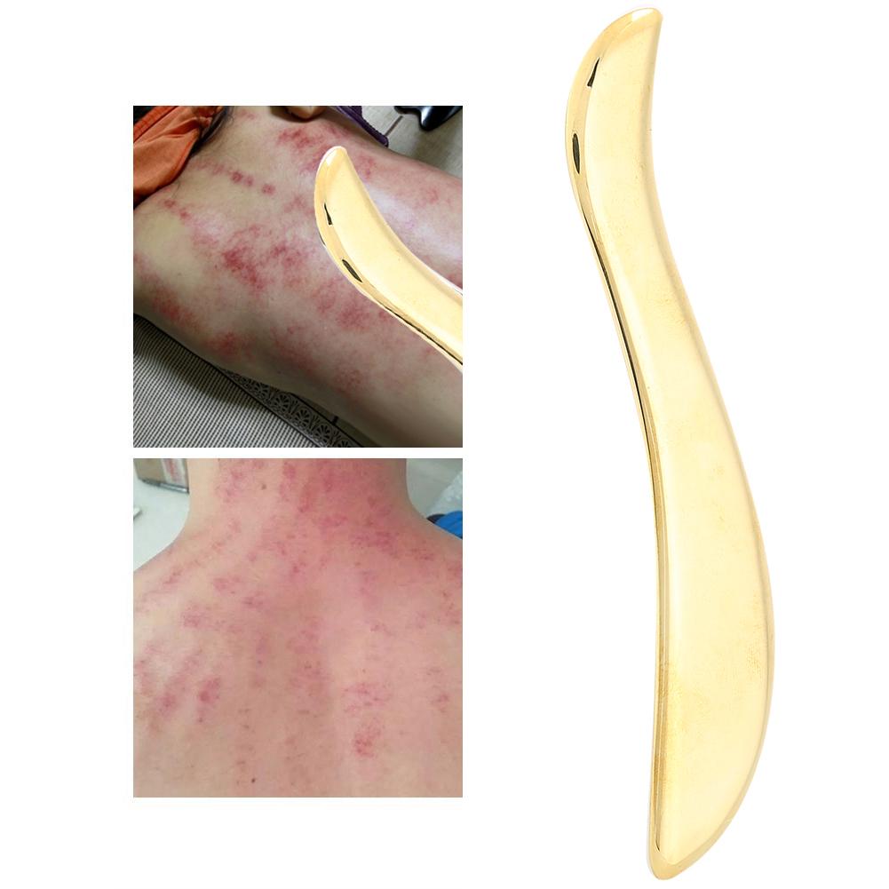Brass Gua Sha Tool Fascia Acupoint Massage Muscle Pain Relief Scraping Board Massager