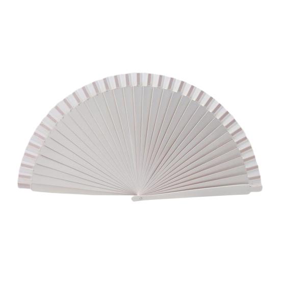 

Wooden Folding Fan Solid Color Chinese Japanese Style Hand Fan Portable Wedding Dance Party Decorative Handheld Fan білий
