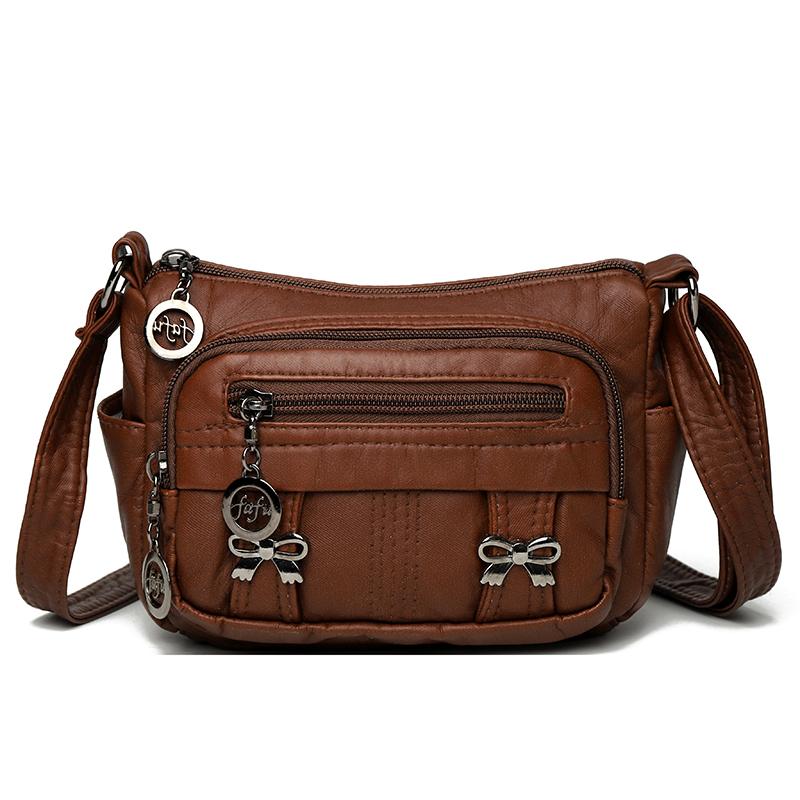 

Сумка через плечо для матери среднего возраста, женская сумка через плечо с несколькими карманами, сумка для мобильного телефона большой емкости коричневый