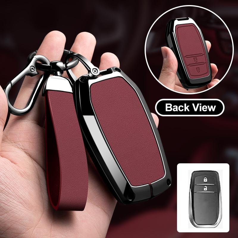 Zinc Alloy Car Key Case Cover For Toyota CHR Hilux Fortuner Land Cruiser 200 Camry Corolla Crown RAV4 Highland Accessories