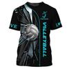 Volleyball-Uniform neutral 3D-gedrucktes Herren-T-Shirt modische kurzärmlige Sportbekleidung bequem atmungsaktiv schnell trocknend