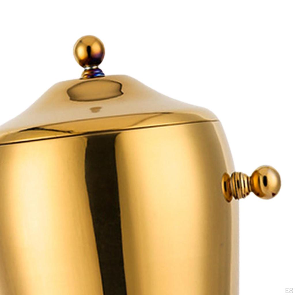 Edelstahl-Eiskübel, Bierkühler, Getränkekühleimer, isoliertes Metallgetränk