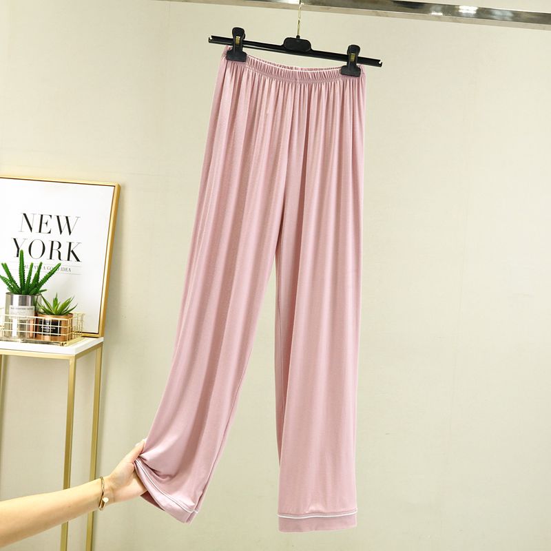 

Модальные тонкие домашние однотонные повседневные брюки с высокой талией Pink XL (60.00 kg-70.00 kg recommended