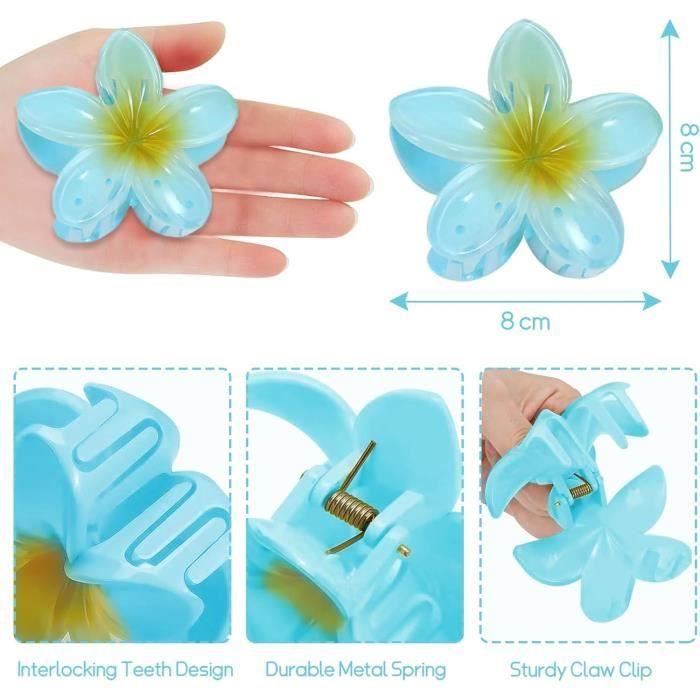 Pince à cheveux - PRUMYA - Fleur - 6 pièces - Antidérapantes - 6 couleurs différentes