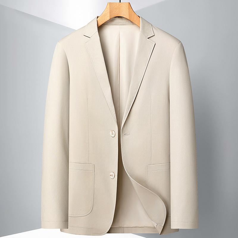 Spring and Autumn Light Luxury Business Single West Middle-aged and Young People Pure Cotton Single-breasted Trendy Suit Jacket