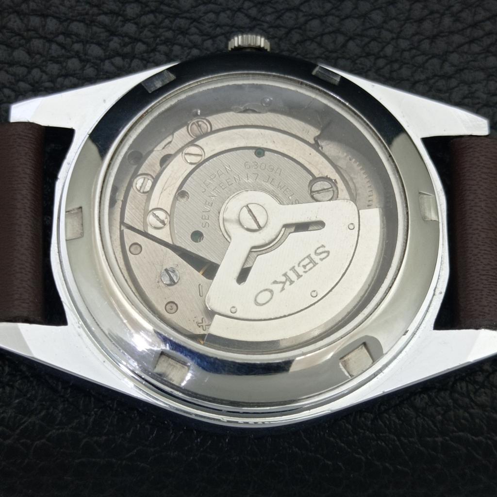 JAPAN VINTAGE REFURBISHED SEIKO AUTOMATIC 6309A MENS BROWN DIAL WATCH A443178-1