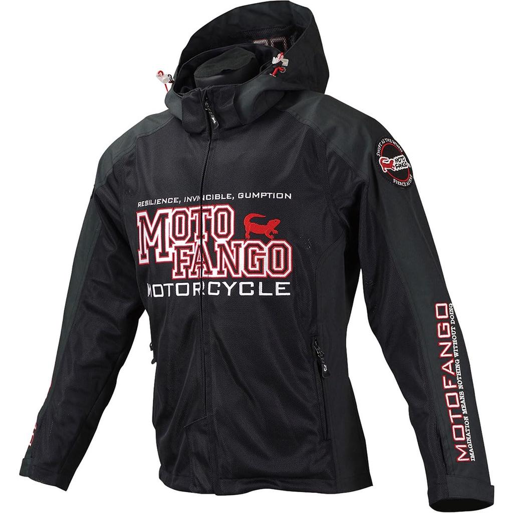 KOMINE Motorcycle Jacket Half Mesh Parka L 1174 For and Autumn Mesh Material CE Standard Level 2 CE Standard Protector Black/Red MJ-004 Spring,