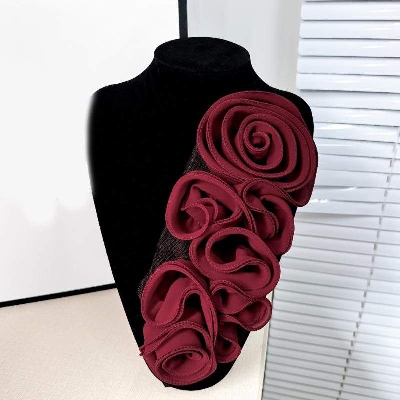 Elegant Rose Flower Appliques Large Flower Handcraft Project Making Accessories