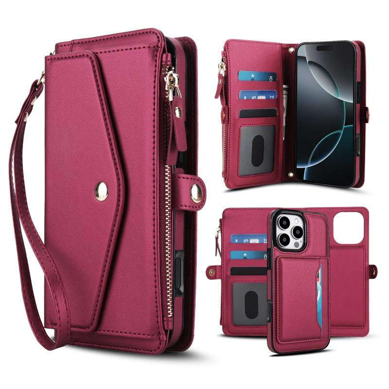 

Magnetic Wireless Charging Wallet Split Leather Phone Case for iPhone 17 Air 16E 16 Pro Max 15 Plus 14 13 12 11 XR X Flip Cover iPhone X(iPhone XS)