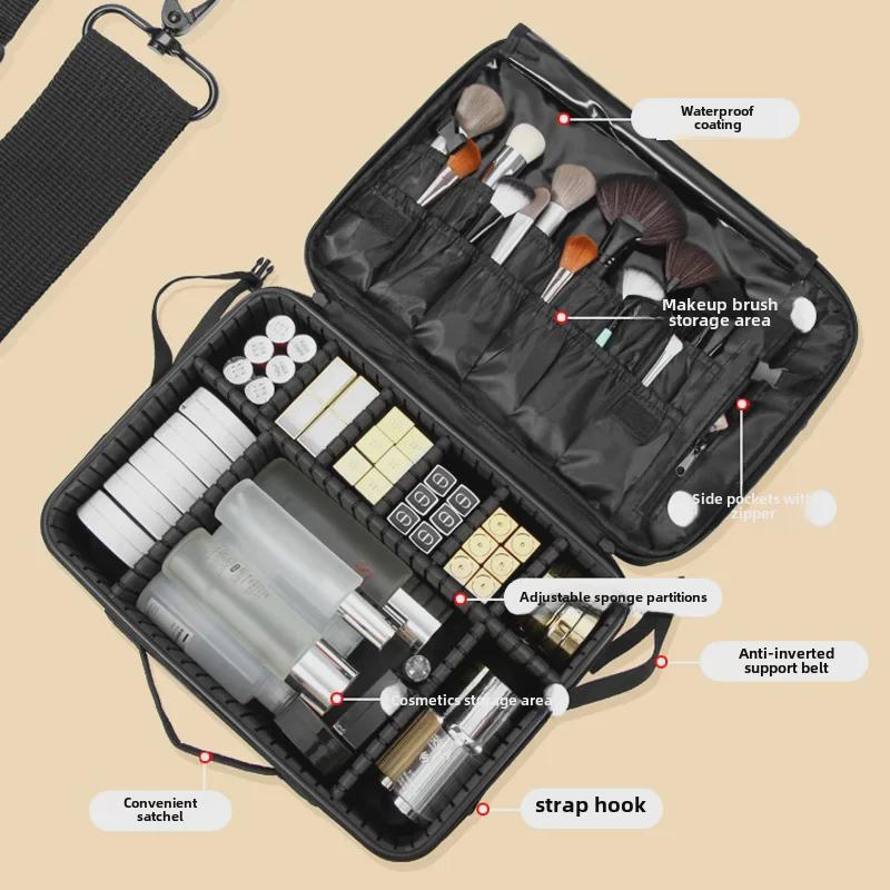 Geräumige mehrschichtige Kosmetik-Organizer-Tasche