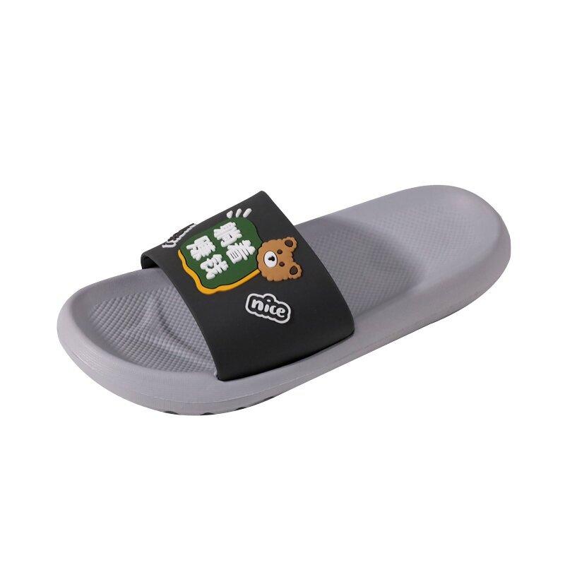 Summer couple indoor and outdoor slippers cartoon thick bottom home bathroom bath sandals men and women