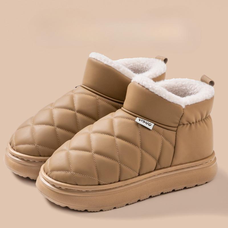 Women's Waterproof Snow Boots Anti-slip and Warm Shoes Stylish and Thick Soles Cotton Slippers for Winter
