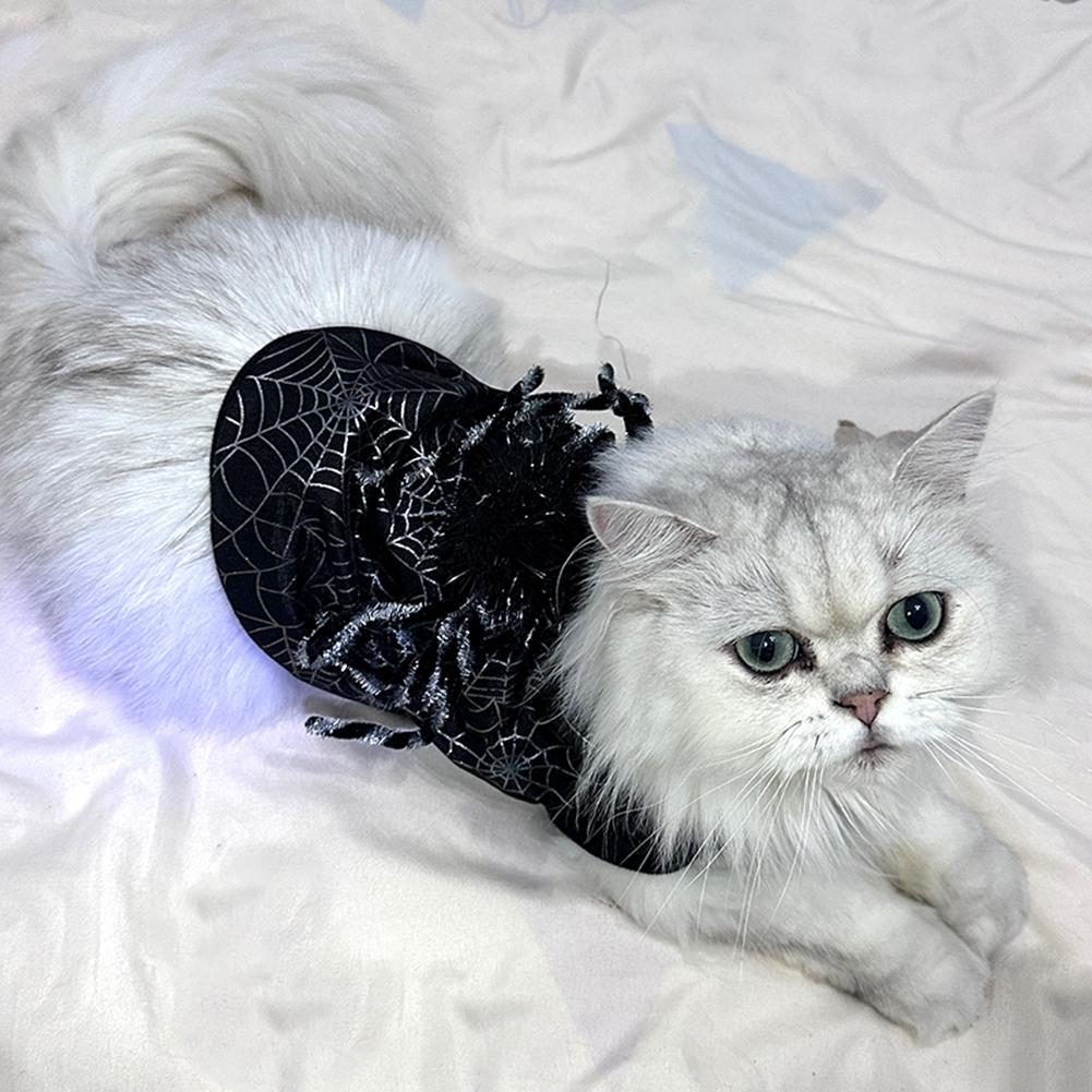 Köpek Süveteri Kedi Evcil Hayvan Kıyafetleri Köpek Polar Sweatshirt Yavru Giysileri Cadılar Bayramı Kostümleri Örümcek Siyah