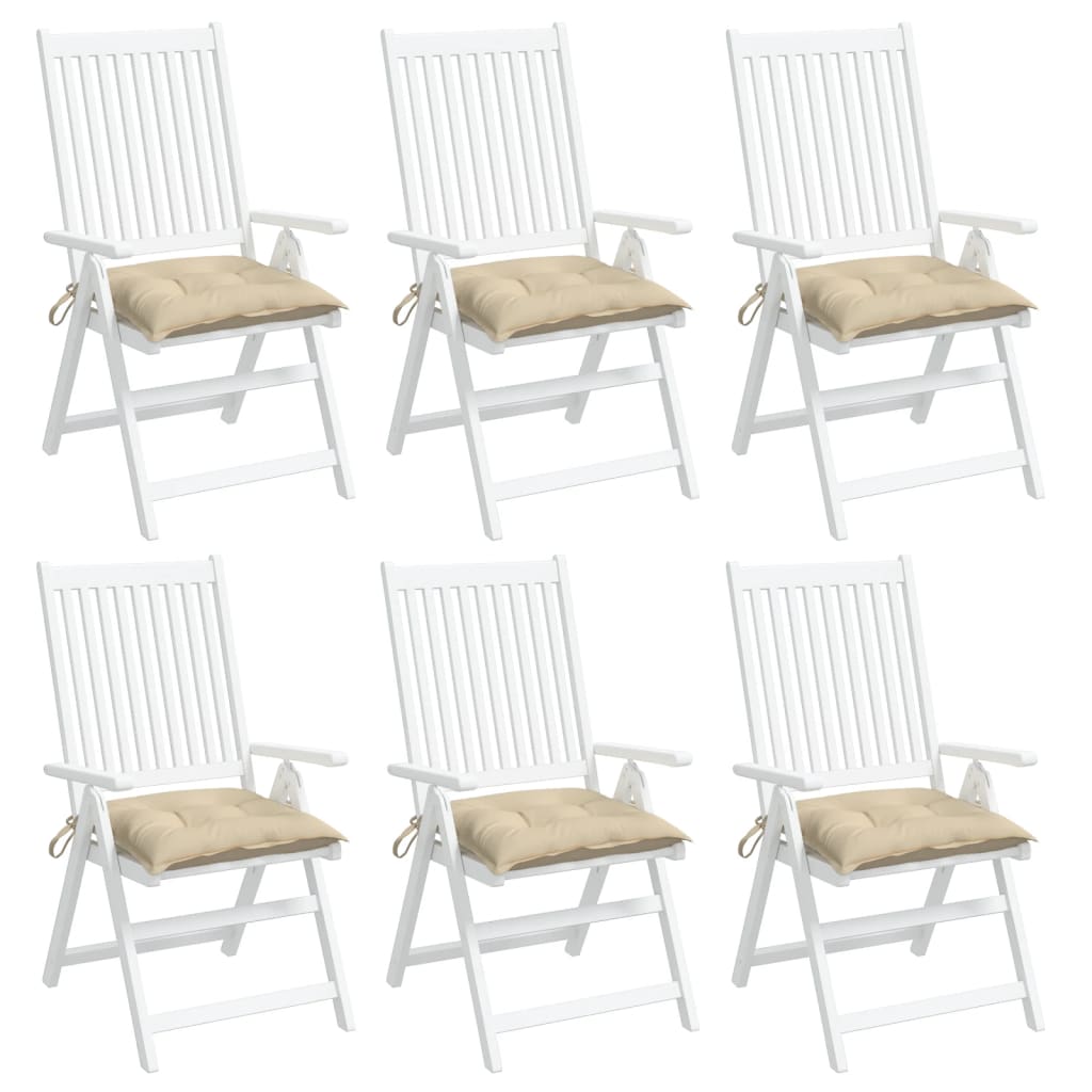 Pallet Cushions 6 pcs Beige 50x50x7 cm Oxford Fabric