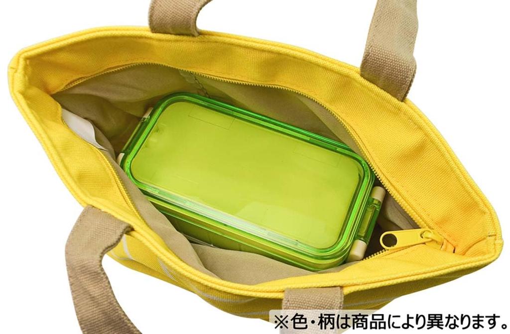 Skater Canvas Lunch Bag, Lunch Tote Bag with Zipper, Bento Bag, Chataro and Kinako Designs, YEB5-A