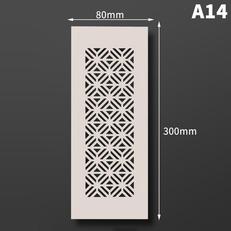 Aluminum Alloy Vents Cover Rectangle 50/80Mm Wide 300Mm Length Air Vent Decor Louver Breathable Mesh Ventilator Grille Cover