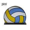 Personalized Sports Napkin Holder Ball for Table, Freestanding Wooden Dispenser, Themed Tabletop Tissue Towel Theme Birthday Party Supplies