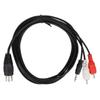 5.9ft DIN 8Pin to 3.5mm + 2RCA Cable Male to Male Audio Connection Cable  Vintage Audio Equipment