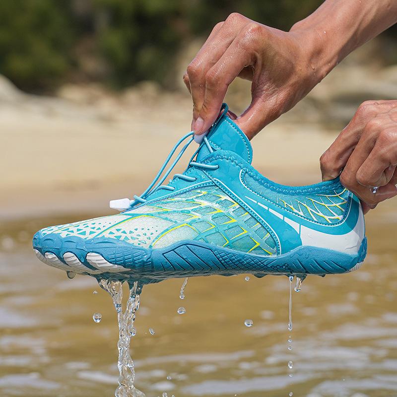 

Summer outdoor creek beach shoes women s non-slip quick-drying swimming shoes men s five-finger shoes indoor fitness shoes running breathable 46 небесно-голубой