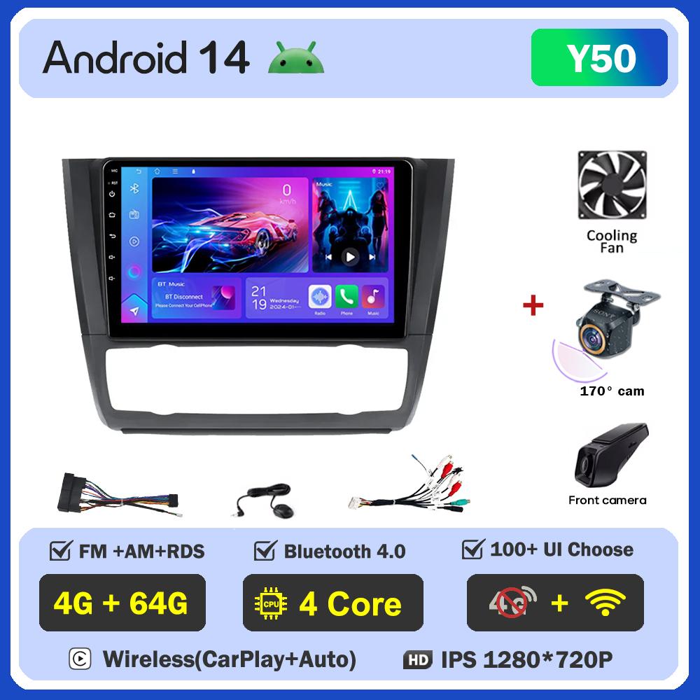 For BMW 1 Series E81 E82 E87 E88 AT 2004-2011Car Radio Player Car Carplay Screen Autoradio Mirror Link Car Intelligent System 4G