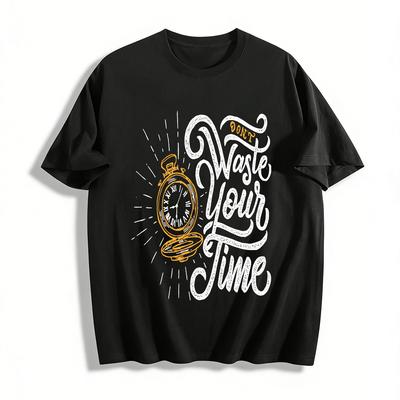 Funny Toilet Print Casual Short Sleeve T-Shirt Pure Cotton T-shirt