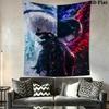 Tokyo Ghoul Wall Tapestry Aesthetic Wall Hanging Printed Fabric Blanket Decorative Tapestries for Bedroom Living Room Home Decor