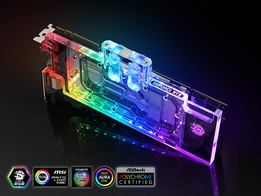 Bitspower Lotan VGA Water Block for NVIDIA GeForce RTX 20 Series with Accessory Set BP-VG2080RD-A2