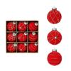 9pcs 8cm Christmas Hanging Balls Glitter Xmas Tree Ornaments  Home New Year Festival Gift