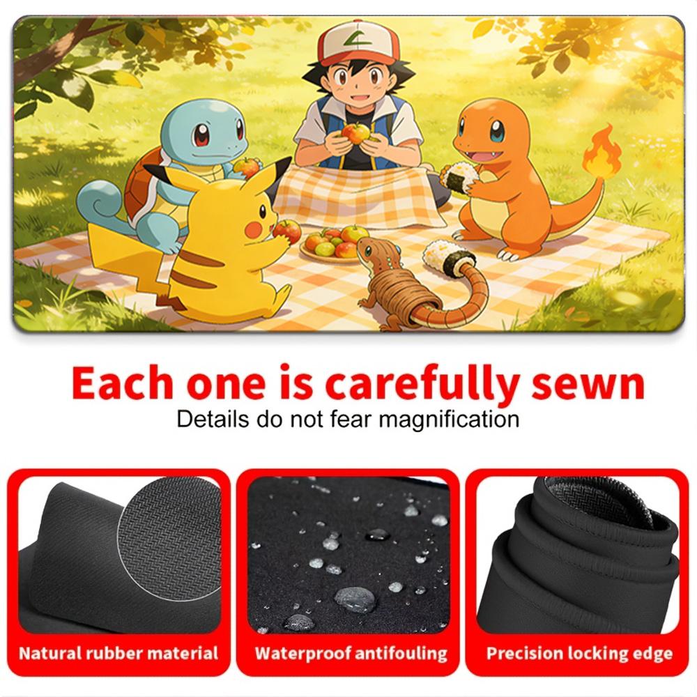 Pokemon Ash Pikachu D Paper Cut Style Gaming Mouse Pad NonSlip Desk Mat 30x80x0.2cm