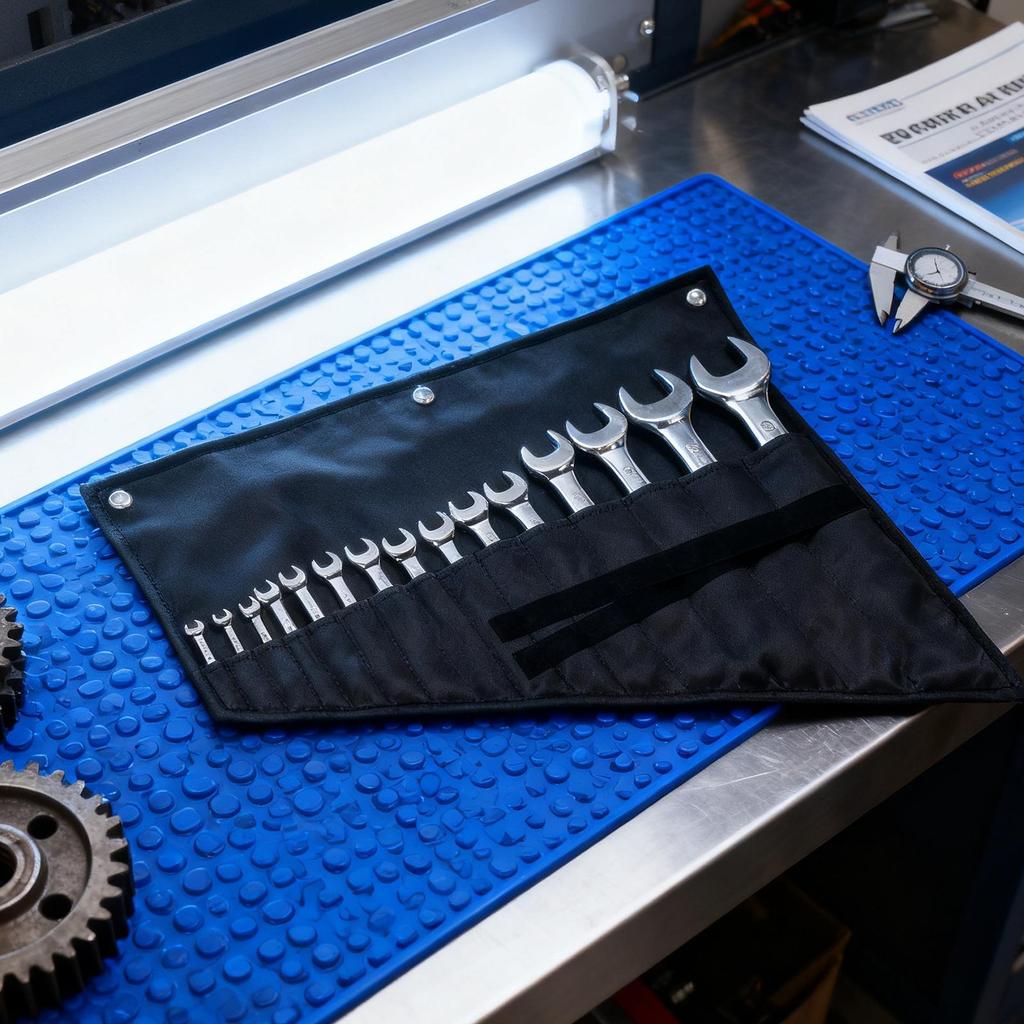 Heavy-Duty Wrench Organizer With Elastic Straps Roll Up Wrench Carrier Holder For Car Truck ATV Travel Work Holiday Gifts