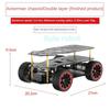 Auto Robot 4WD Carico 5KG Telaio RC Ackerman in Metallo con Motore a Doppio Encoder Servo Sterzo Ruota Anteriore Robot Programmabile Kit Fai-da-te