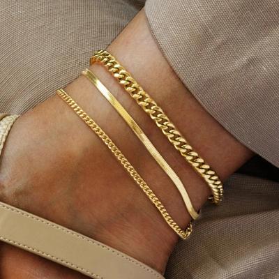 Stainless Steel Delicate Anklet for Women Gold Color Chain Anklet Bracelets On The Leg Do Not Fade Anklet Jewelry Women 2025 New
