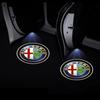 2Pcs Car Door Emblem Light LED Welcome Lamp Wireless Laser Projector For Alfa Romeo 147 159 156 Giulietta Giulia Mito Spider Alpha Nheadrest