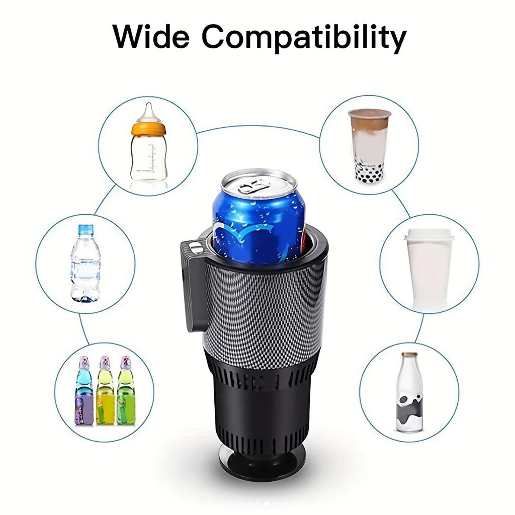 Car hot and cold cup, home dual function intelligent insulation hot water cup, 12V portable car mini cooling and heating cup