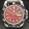 MĘSKI ODNOWIONY SEIKO 5 JAPAN 6309A AUTOMATYCZNY CZERWONY ZEGAREK NA RĘKĘ a426508-2