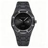Mens Luminous Waterproof Watch Octagonal Analog Quartz Wrist Watch with Date Display