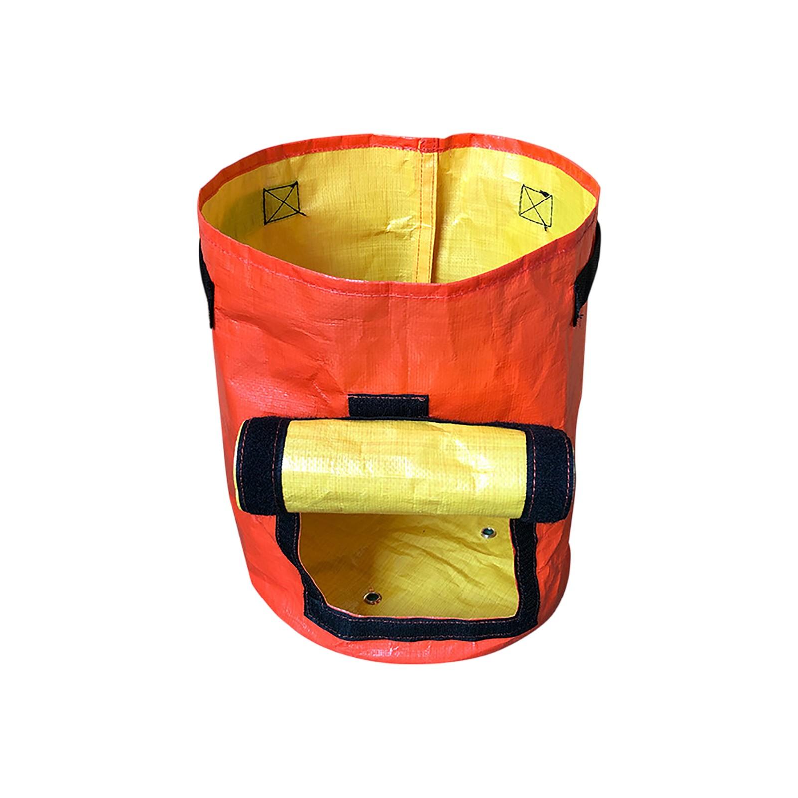 

Thicken Garden Pot Planting Grow Bag Creative Woven Plastic Bags For Horticultural Vegetable Cultivation And Plant Growth Bags One Size оранжевый