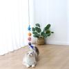 Felt Star Feather Teaser Stick Colorful Soft Hairball Star Cat Teaser Stick for Home Blue