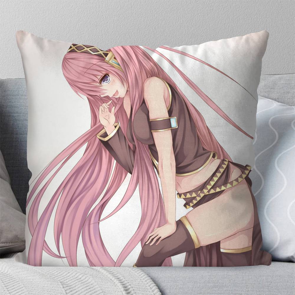 Megurine Luka Virtual Singer Pillow Case Fashion Square Pillowcase Bedroom Sofa Room Ins Decoration Leisure