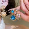 Silver Needle Retro Rhinestone Geometric Stud Earrings - Luxury, Fashionable Accessories for Women