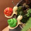 2PCS Colorful Snail Pendants Resin Mini Snails Sculpture Outdoor Fence Hanger for Indoor And Outdoor Flower Pot Decoration