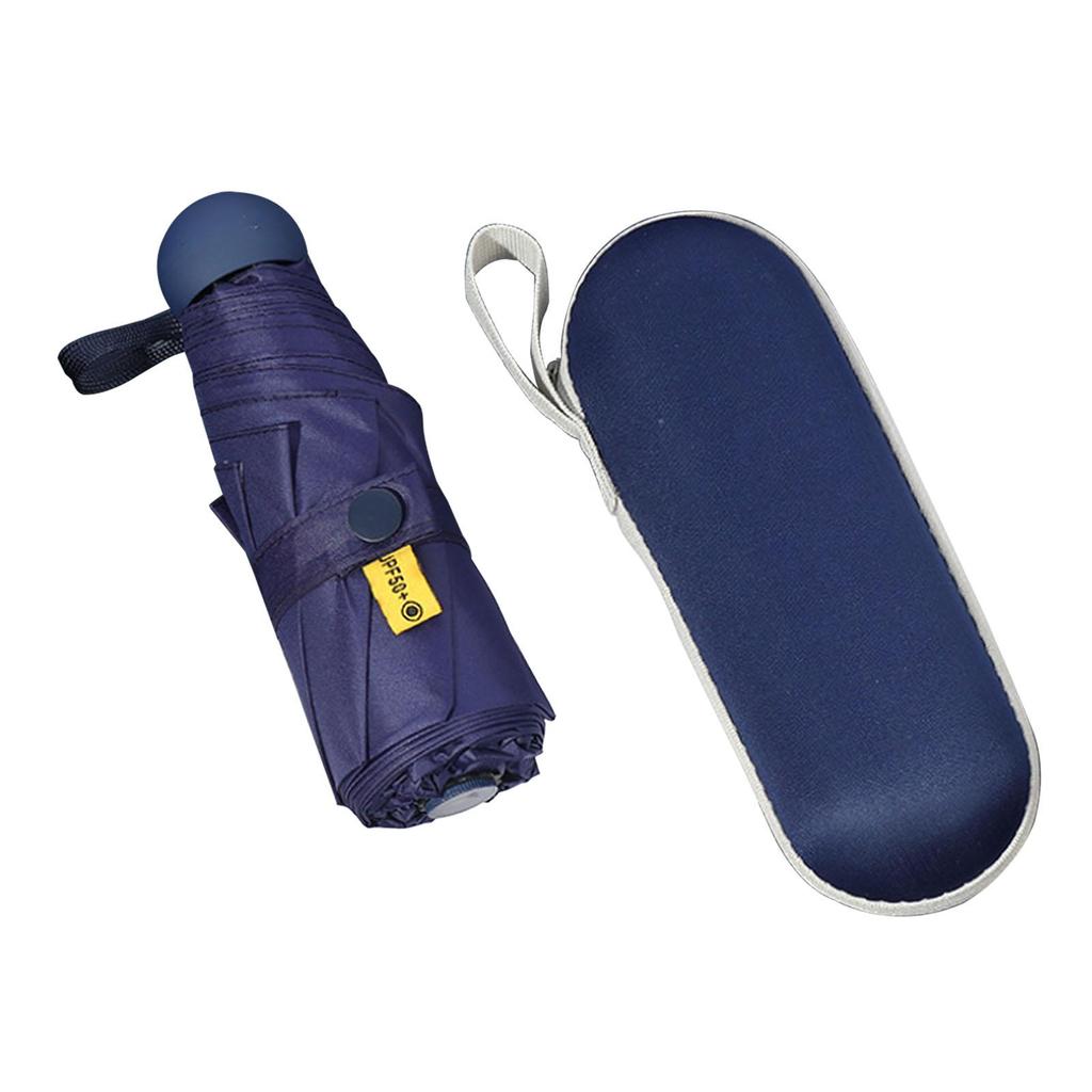 Folding Umbrella Strong Sun Protection with Black Coating Small Sun Umbrella