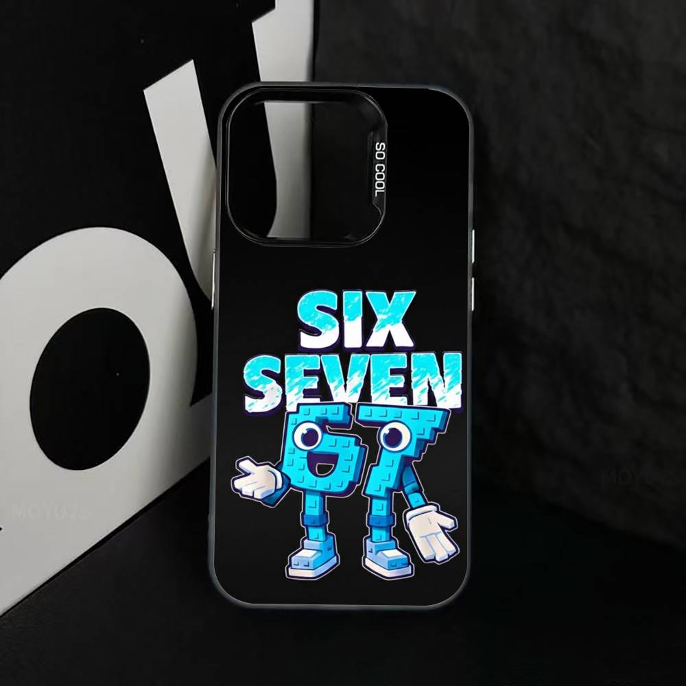 S-Six S-Seven 67 SS Phone Case For iPhone 17,16,15,14,13,12,11 Plus,Pro Max,XS,Colorful Silver Phone Case Funda Cover